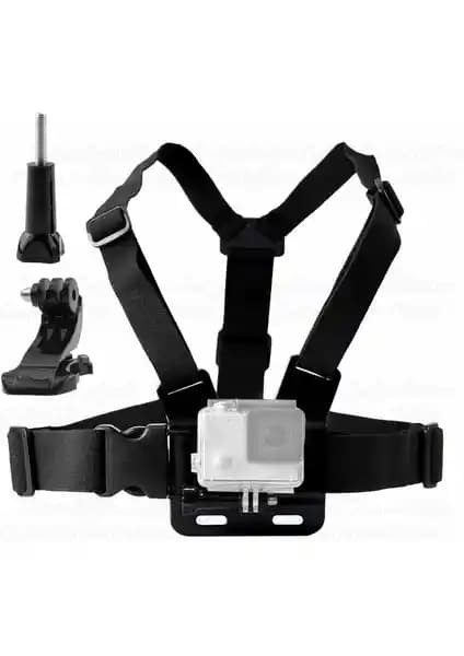 Outfire Göğüs Bantı ve J Hook Aparatı ile Stabil Çekimler İçin Uygun Aksiyon Kamera Aksesuarları