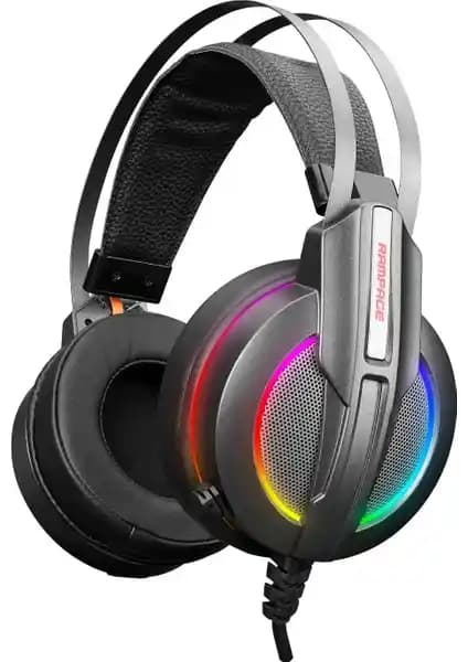 Rampage RM-K6 STARK USB 7.1 Surround Gaming Kulaklık Metalik Gri Tasarım