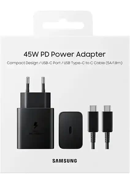 Samsung 45W Type-C Hızlı Şarj Cihazı Güçlü ve Güvenilir Şarj Deneyimi