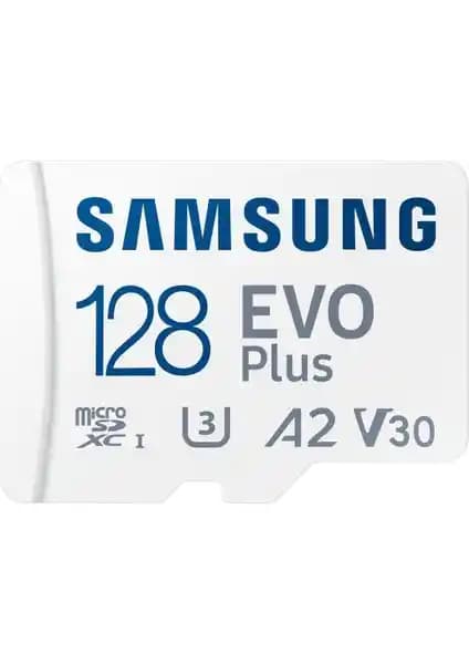 Samsung EVO Plus 128GB microSDXC kartı yüksek hız ve güvenilirlik ile profesyonel kullanım için ideal