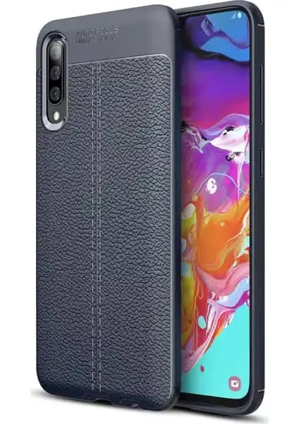 Samsung Galaxy A70 için Şık ve Dayanıklı Deri Görünümlü Silikon Kılıf Ürün Tanıtımı