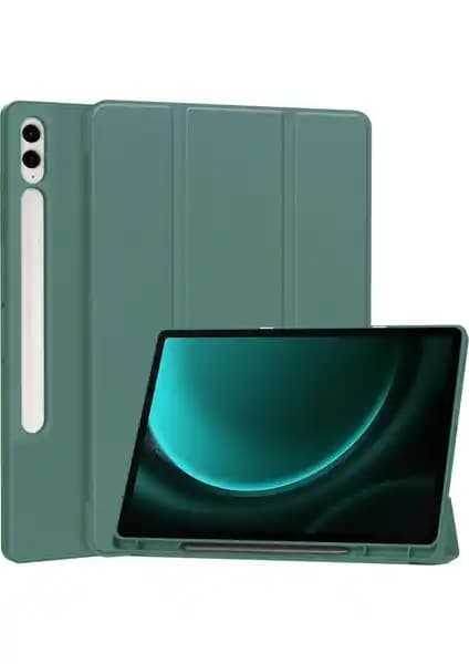 Samsung Galaxy Tab S9 FE Plus için dayanıklı ve çok fonksiyonlu folio kılıf