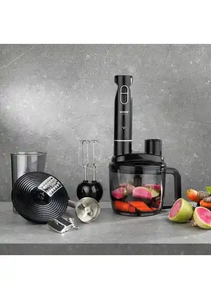 Schafer Chef Blend Mega Blender Set Siyah Güçlü ve Çok Fonksiyonlu Mutfak Aleti