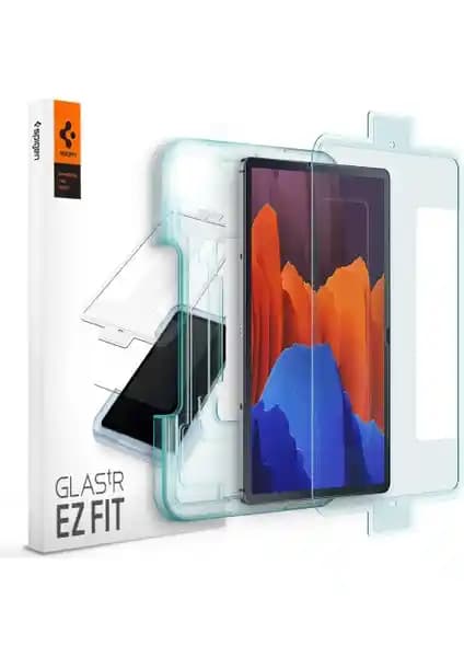 Spigen Galaxy Tab S8 Plus ve S7 Plus İçin Güvenilir Cam Ekran Koruyucu Ürünü