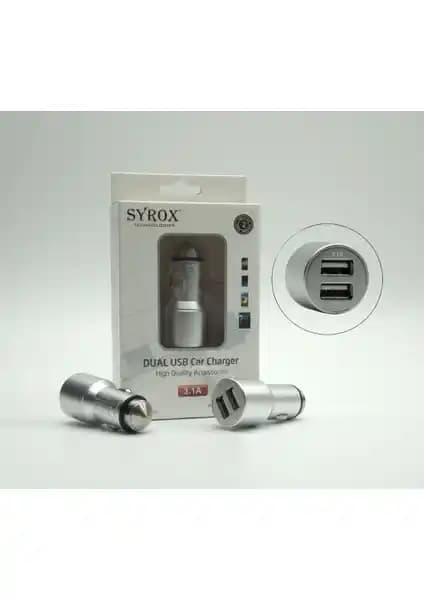 Syrox 3.1 Mah Çift Girişli Araç Şarj Başlığı: Dayanıklı ve Pratik Kullanım İçin Uygun