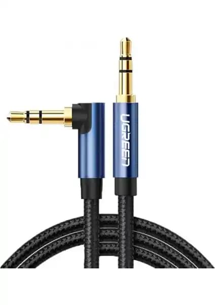Ugreen 90 Derece L Tipi 3.5mm Aux Ses Kablosu: Dayanıklı ve Yüksek Performanslı