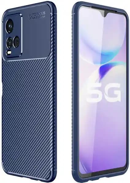 Vivo Y33s için Şık ve Dayanıklı Silikon Kılıf Karbon Desenli Koruma Çözümü