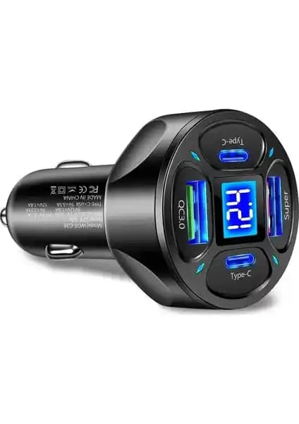 Zuidid LED Dijital Ekranlı 66W Hızlı Araç Şarjı Çoklu Port ve Güvenlik Özellikleriyle