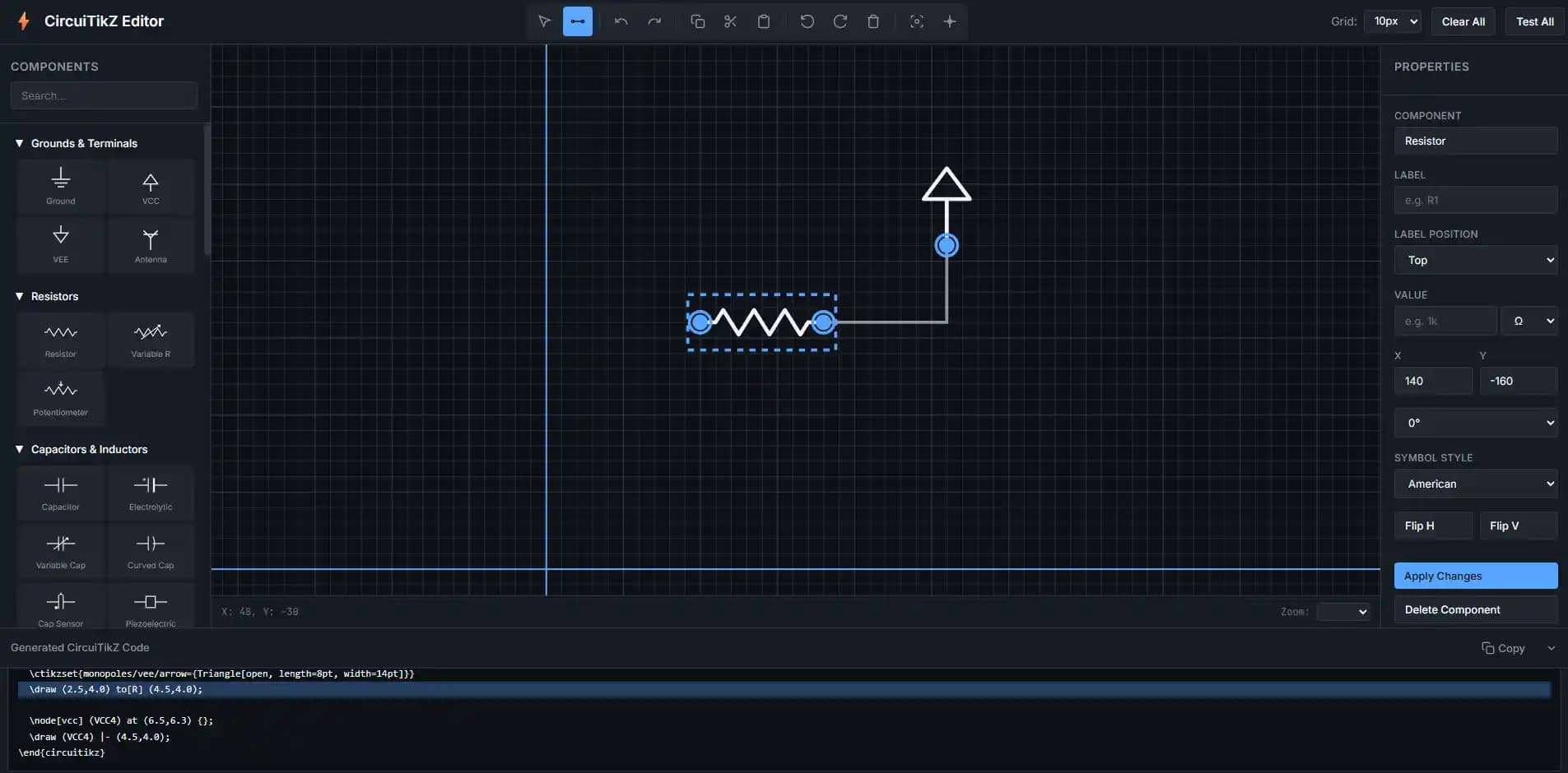 CircuiTikZ Görsel Editörü ile LaTeX Devre Şemalarını Tarayıcıda Hızlı ve Görsel Olarak Oluşturma