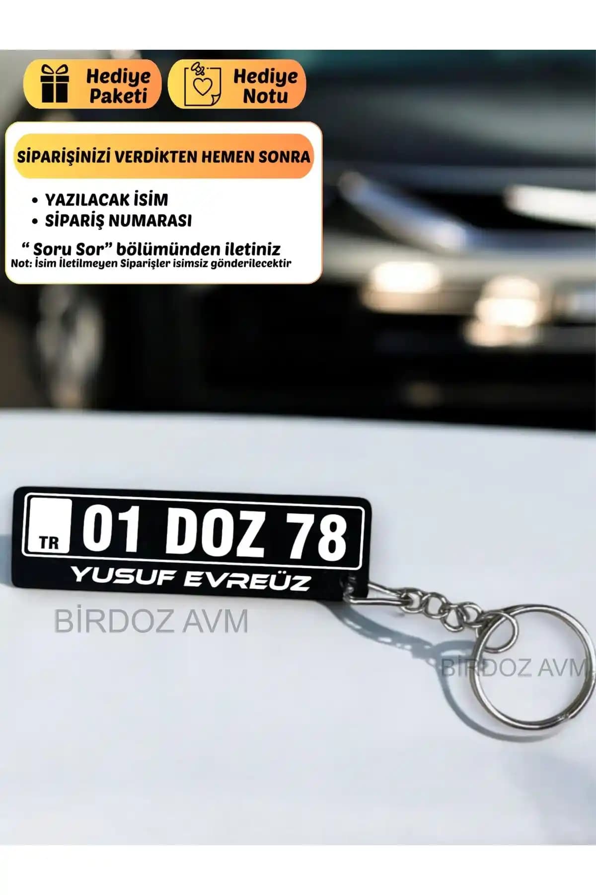 Kişiye Özel Çift Taraflı Pleksi Anahtarlık - Modern ve Dayanıklı Tasarım