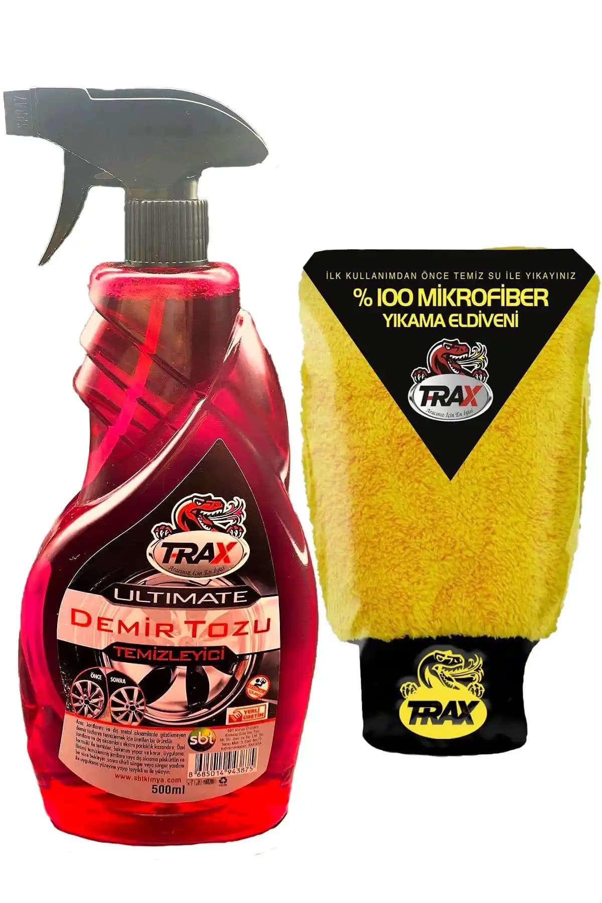 T-RAX Demir Tozu Temizleyici ve Uygulama Eldiveni Seti ile Araç Bakımında Yüksek Performans