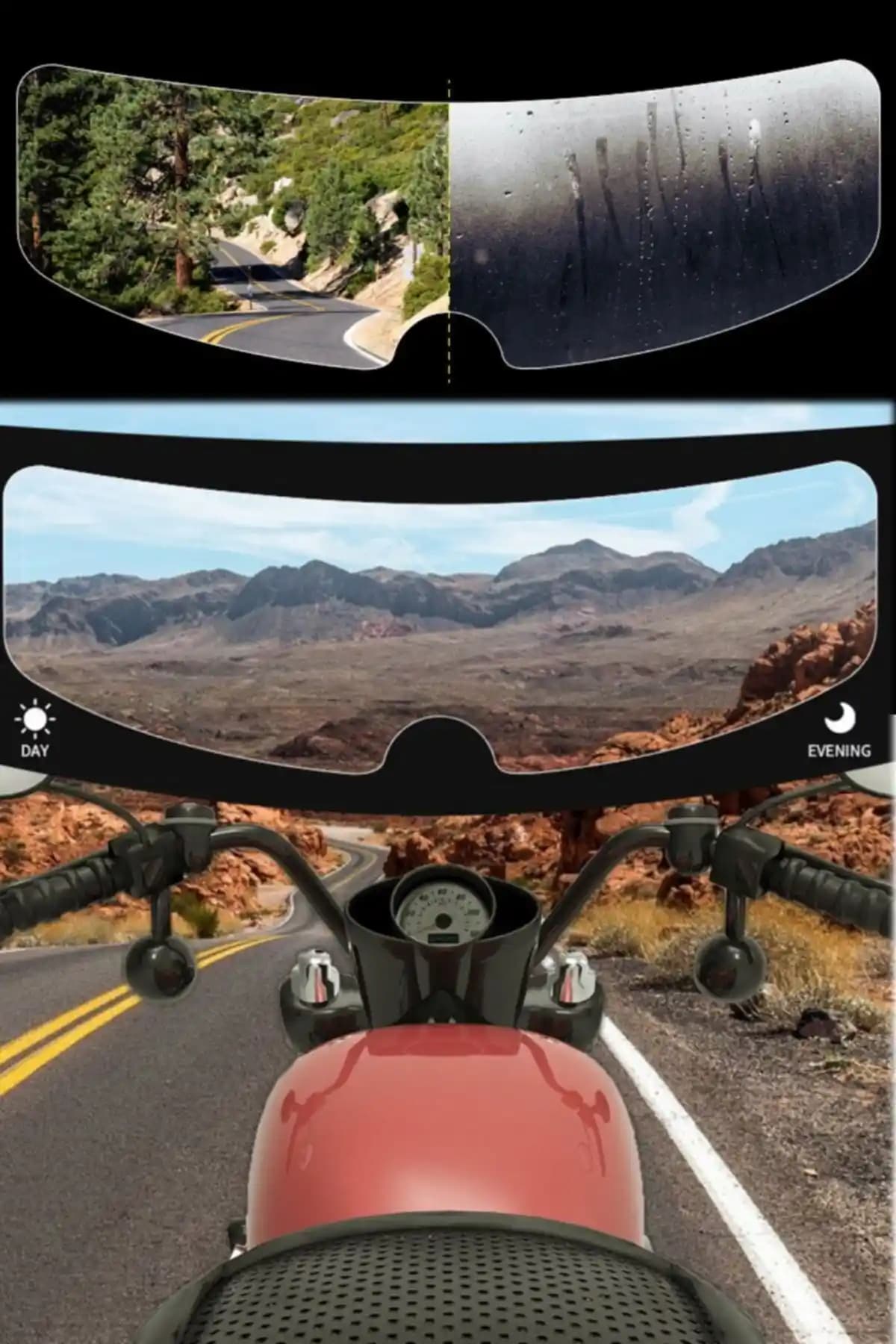 Utelips Motosiklet Ön Cam Koruyucu Film Yağmur ve Buğu Önleyici Özelliklerle