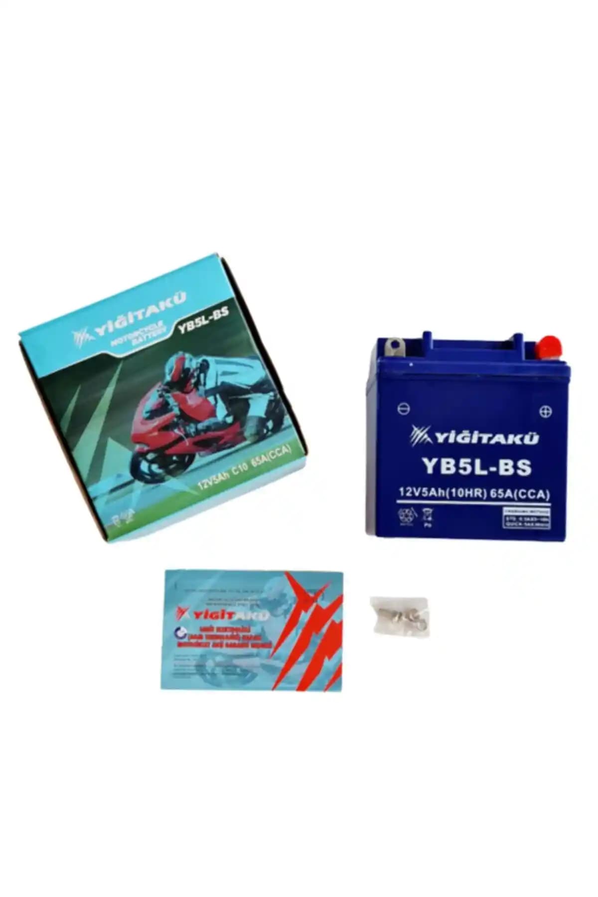 Yiğit Akü 12V 5Ah YB5L BS Motosiklet Aküsü Güç ve Güvenilirlik Sunar