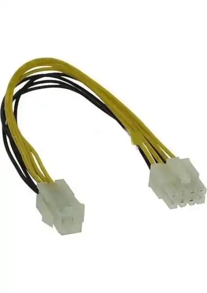 Alfais 4261 4 Pin'den 8 Pin Güç Çevirici Anakart ve Güç Kaynağı Bağlantısı