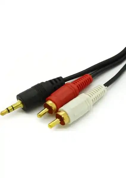 Alfais 4654 3.5 mm Stereo To 2 RCA Aux Ses Kablosu ile Yüksek Kaliteli Bağlantı
