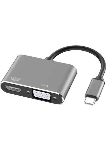 Alfais 4728 USB Type-C Adaptörü ile HDMI ve VGA Bağlantı Çözümünüz
