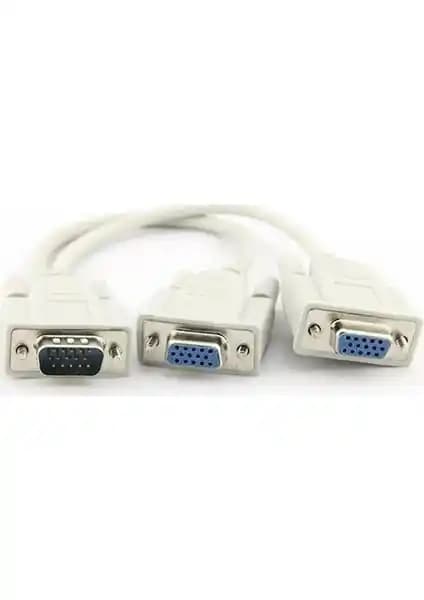 Alfais 5001 VGA Y Splitter Çoklayıcı Switch Kablosu Çoklu Ekran Bağlantısı İçin Uygun