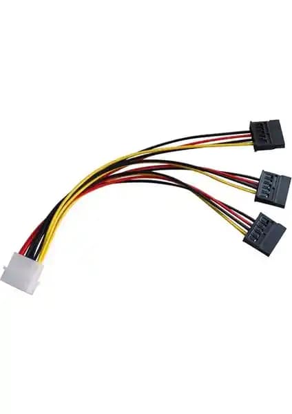 Alfais 5101 Üçlü 3 Port IDE Molex Sata Güç Kablosu Teknik Detaylar ve Kullanım Avantajları