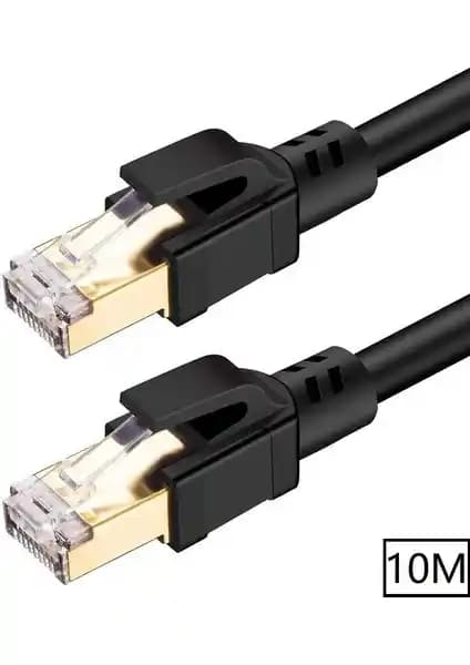 Alfais 5217 Cat8 10M Ethernet Kablosu Yüksek Hızlı Veri Transferi İçin Uygun