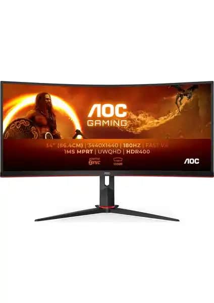 AOC CU34G2XP/BK 34 İnç Ultrawide Oyuncu Monitörü Yüksek Performans ve Gelişmiş Özellikler
