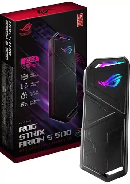 Asus Rog Strix Arion S500 Taşınabilir SSD: Yüksek Performans ve Güvenlik Özellikleri