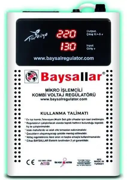 Baysallar Mikro İşlemcili Kombi Voltaj Regülatörü 500 VA Güç ve Güvenilirlik Sunar
