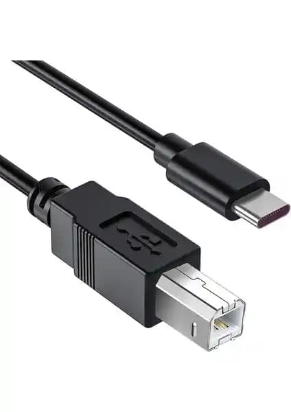 BK Teknoloji Type-C to USB-B Yazıcı ve Midi Kablosu Profesyonel Kullanım İçin Güçlü ve Güvenilir Bağlantı Çözümü