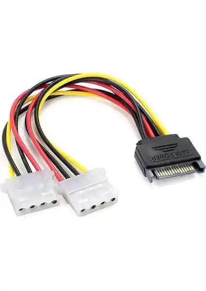 Boblov Sata 15 Pin Erkek ile Molex 4 Pin Dişi Y Power Kablo Özellikleri ve Kullanım Alanları