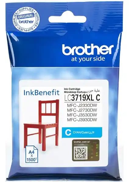 Brother LC3719XLC Mavi Mürekkep Kartuşu Yüksek Sayfa Kapasiteli ve Güvenilir