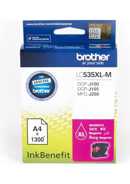Brother LC535XLM Kırmızı Mürekkep Kartuşu Yüksek Performans ve Renkli Baskı İçin Uygun