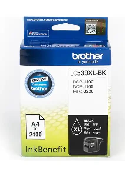 Brother LC539XLBK Siyah Mürekkep Kartuşu: Yüksek Performans ve Dayanıklılık