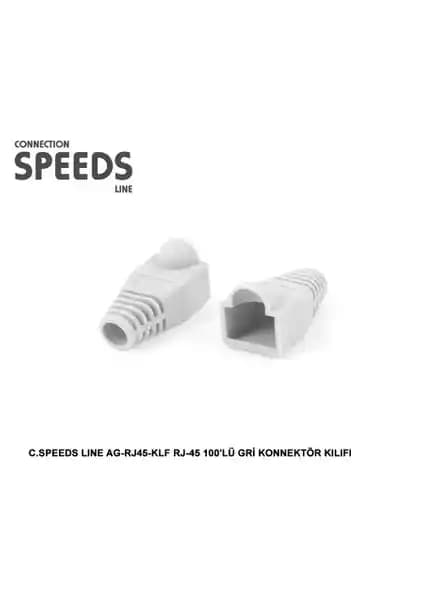 C.Speeds Line Ag-RJ45-KLF 100'lü Gri Konnektör Kılıfı Güvenilir Ağ Bağlantısı İçin Tasarlandı