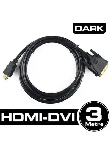 Dark 3 Metre DVI - HDMI Çift Yönlü Görüntü Bağlantı Kablosu İncelemesi ve Özellikleri