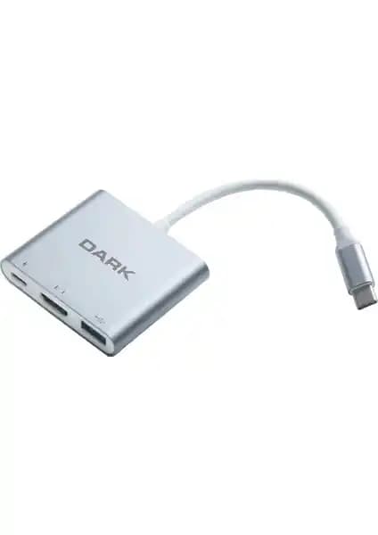 Dark DK-AC-U31X32 Tip-C HDMI USB 3.0 Adaptör ile Çok Fonksiyonlu Bağlantı Çözümü