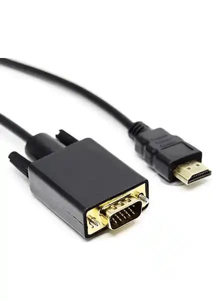 Dark HDMI to VGA Dönüştürücü Kablo 1,8M Full HD Dijital-Analog Bağlantı Çözümü