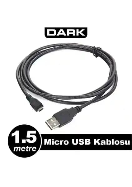 Dark Micro USB 2.0 Şarj ve Veri Kablosu: Uzun Ömürlü ve Yüksek Performanslı Çözüm
