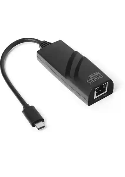 Dark USB 3.1 Type C Gigabit Ethernet Adaptörü: Yüksek Performanslı ve Taşınabilir Ağ Çözümü