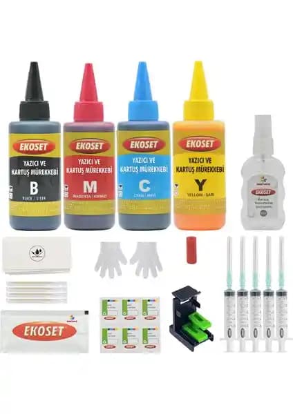 Ekoset Hp Deskjet Uyumu İçin Profesyonel Kartuş Dolum Seti ve Kullanım Rehberi