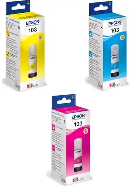 Epson 103 C13T00S24A Ecotank L3151 3 Renk Mürekkep Kartuşu Entegre Baskı Çözümünüz