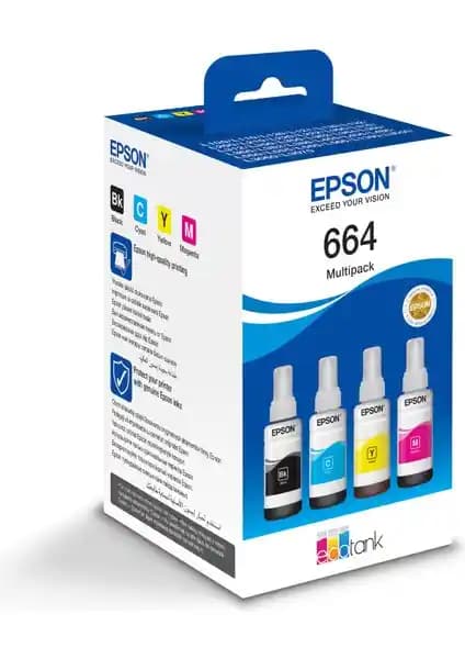 Epson T664 Ecotank Multipack: Yüksek Kaliteli ve Çevre Dostu Yazıcı Mürekkep Seti
