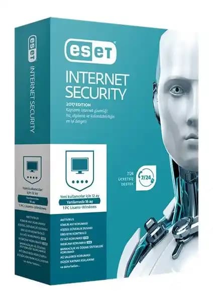 ESET Internet Security 1 Cihaz 1 Yıl Dijital Kod Güçlü ve Güvenilir Dijital Güvenlik Çözümü