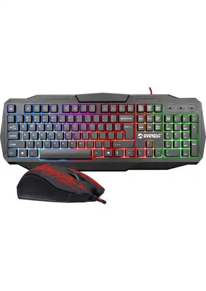 Everest KMX-86 Olivine Siyah USB RGB Işıklanırmalı Oyuncu Klavye ve Mouse Seti İncelemesi