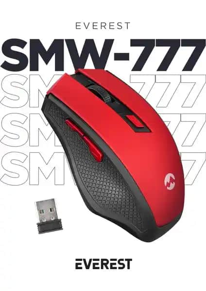 Everest SMW-777 Kırmızı 2.4Ghz Optik Kablosuz Mouse İnceleme ve Özellikleri
