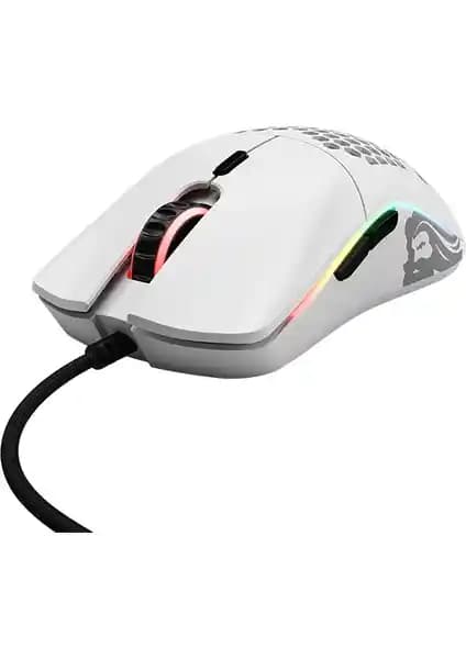Glorious Model O Kablolu Mat Beyaz RGB Oyuncu Mouse: Hafif ve Yüksek Performanslı Tasarım