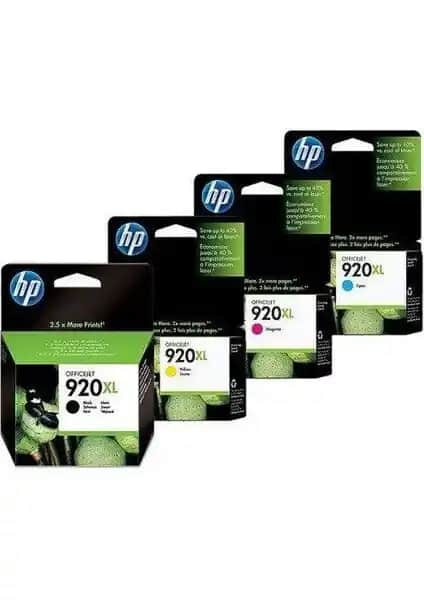 HP 920XL 4'lü Set Kartuşu Yüksek Kapasite ve Güçlü Performansıyla Ofis ve Ev Kullanımı İçin