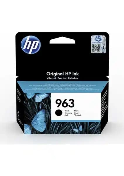 HP 963 Siyah Mürekkep Kartuşu 3JA26AE Yüksek Kapasiteli ve Güvenilir Orijinal Ürün