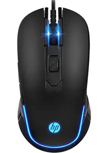 HP M200 2400 DPI Kablolu Gaming Mouse LED Işıklı Ergonomik Tasarım
