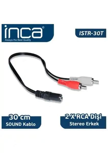 Inca ISTR-30T Audio 2 RCA Stereo 30cm Kablo: Yüksek Kalite ve Güvenilir Bağlantı