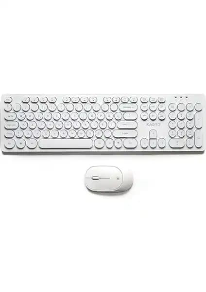 Kagito Retro Kablosuz Klavye ve Mouse Seti: Estetik ve Fonksiyonellik Bir Arada