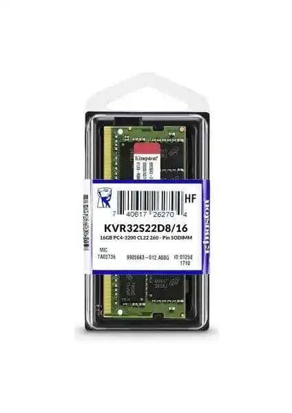 Kingston KVR32S22D8/16 16GB DDR4 RAM ile Yüksek Performans ve Güvenilirlik Sağlayın